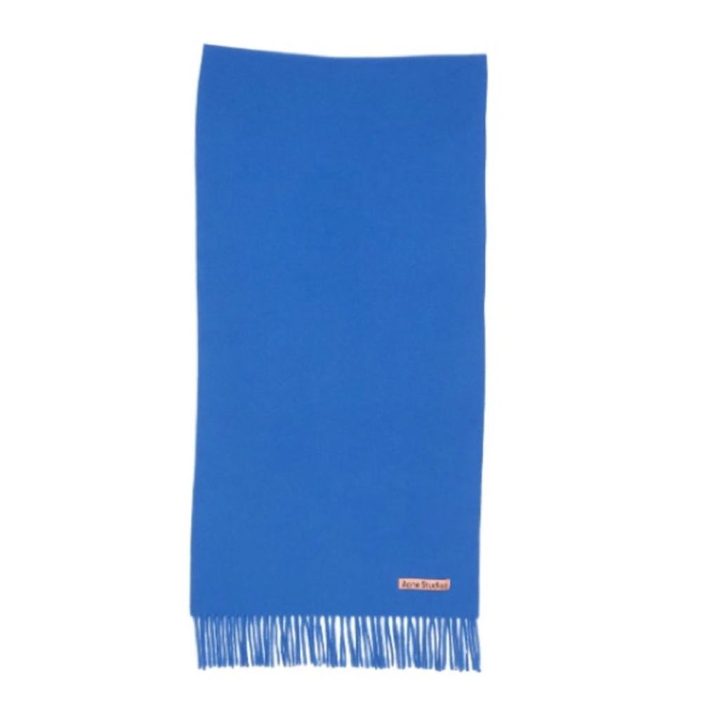 Acne Studios Fringed Wool Blue Scarf